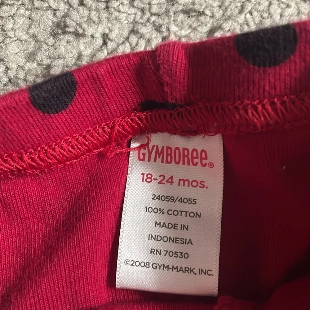 Gymboree Vintage 2008 Girls 3 Piece Black And Red  Matching Set | 18-24 Months